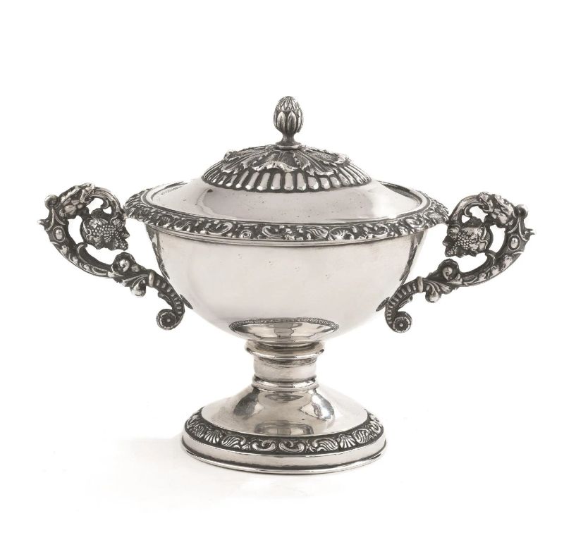 A SUGAR BOWL, MILAN, 1860 CIRCA, MARKS OF F.LLI BOLOGNINI  - Auction TIME AUCTION| SILVER - Pandolfini Casa d'Aste