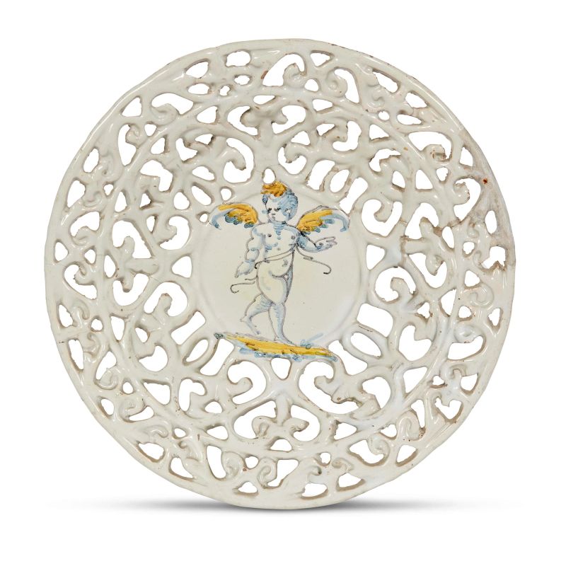 



A MOULDED AND PIERCED BOWL (CRESPINA), PAVIA (?), EARLY 17TH CENTURY  - Auction CERAMICS. MAJOLICA AND PORCELAIN FROM THE RENAISSANCE TO THE 18TH CENTURY - Pandolfini Casa d'Aste