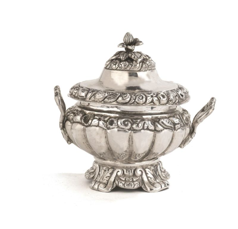 A SUGAR BOWL, NAPLES, 1840 CIRCA, MARK OF GABRIELE SISINO  - Auction TIME AUCTION| SILVER - Pandolfini Casa d'Aste