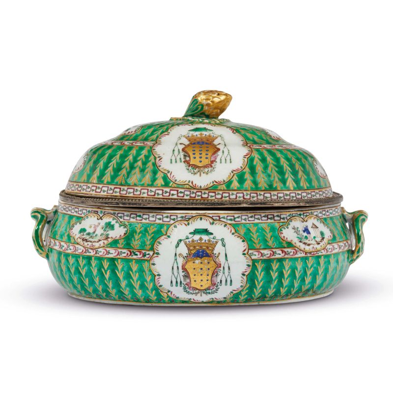 



A PORTUGUESE-MARKET ARMORIAL TUREEN AND COVER, CHINA, QING DYNASTY, 18TH CENTURY  - Auction Asian Art | 东方艺术 - Pandolfini Casa d'Aste