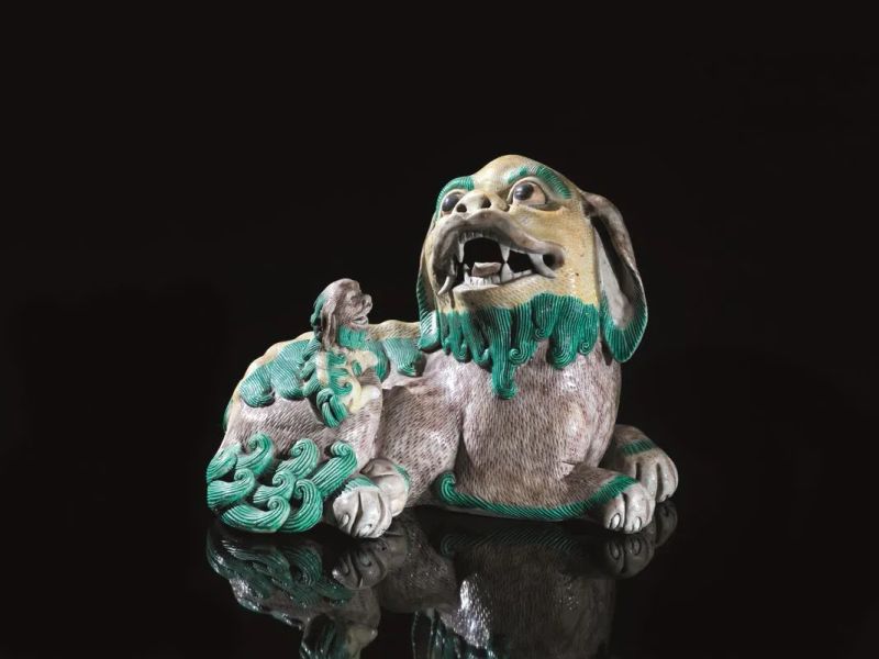QILIN CON CUCCIOLO, CINA, SEC. XIX  - Auction Asian Art - Pandolfini Casa d'Aste