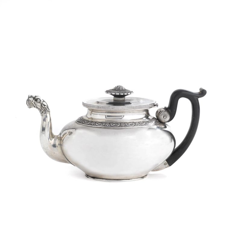 A SILVER TEA POT, SWISS,1850 CIRCA  - Auction TIME AUCTION| SILVER - Pandolfini Casa d'Aste