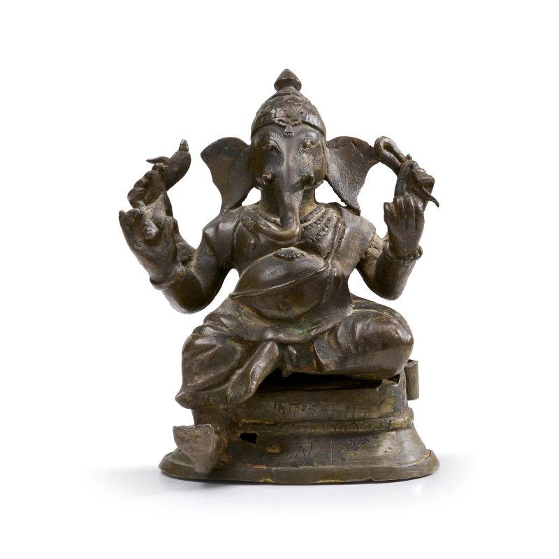 



A BRONZE FIGURE OF GANESH, INDIA, 19TH CENTURY   - Asta Arte Orientale | 东方艺术 - Pandolfini Casa d'Aste