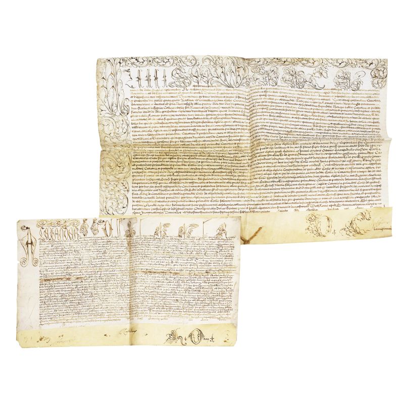 Lotto di 2 pergamene. Roma, 1657 e 1675.  - Auction TIMED AUCTION | BOOKS, MANUSCRIPTS AND AUTOGRAPHS, DRAWINGS AND PRINTS - Pandolfini Casa d'Aste