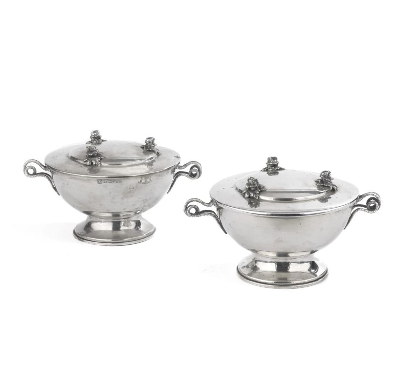 BRANDIMARTE, PAIR OF SILVER CUP, FLORENCE, 1970 CIRCA  - Auction ITALIAN AND EUROPEAN SILVER - Pandolfini Casa d'Aste