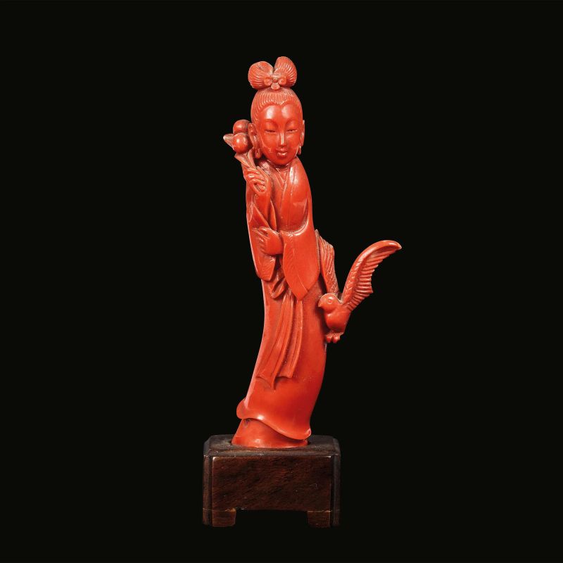 



STATUINA IN CORALLO NATURALE, CINA, DINASTIA QING, SEC. XIX  - Asta Arte Orientale | 东方艺术 - Pandolfini Casa d'Aste