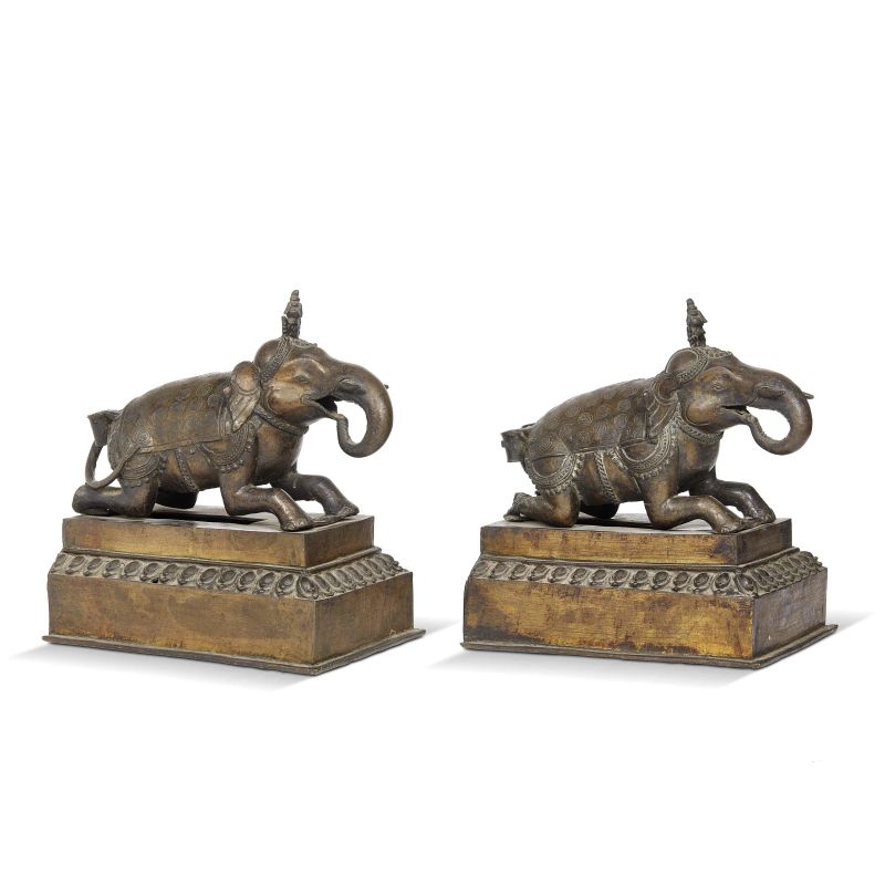 TWO ELEPHANTS, INDIA, 19TH-20TH CENTURY  - Auction Asian Art  东方艺术 - Pandolfini Casa d'Aste