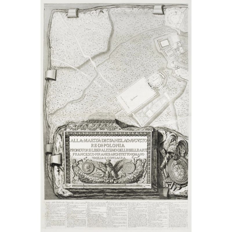 Piranesi, Francesco. Pianta delle fabriche esistenti nella Villa Adriana. Roma, 1781.   - Asta LIBRI, MANOSCRITTI, AUTOGRAFI E STAMPE - Pandolfini Casa d'Aste