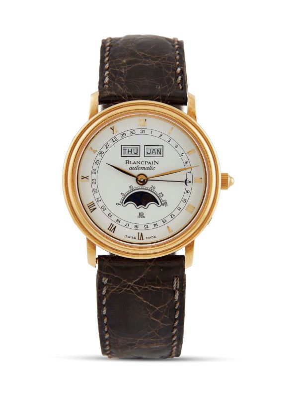 BLANCPAIN VILLERET CALENDARIO COMPLETO E FASI LUNA  - Auction Fine watches - Pandolfini Casa d'Aste