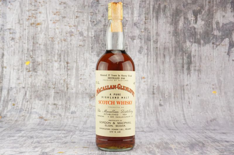 Macallan-Glenlivet 1940  - Auction Rum, Whisky and Collectible Spirits | Online Auction - Pandolfini Casa d'Aste