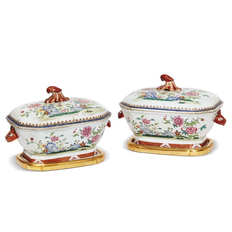 A PAIR OF SOUP TUREENS, CHINA, QING DYNASTY, 18TH CENTURY  - Auction Asian Art | &#19996;&#26041;&#33402;&#26415; - Pandolfini Casa d'Aste