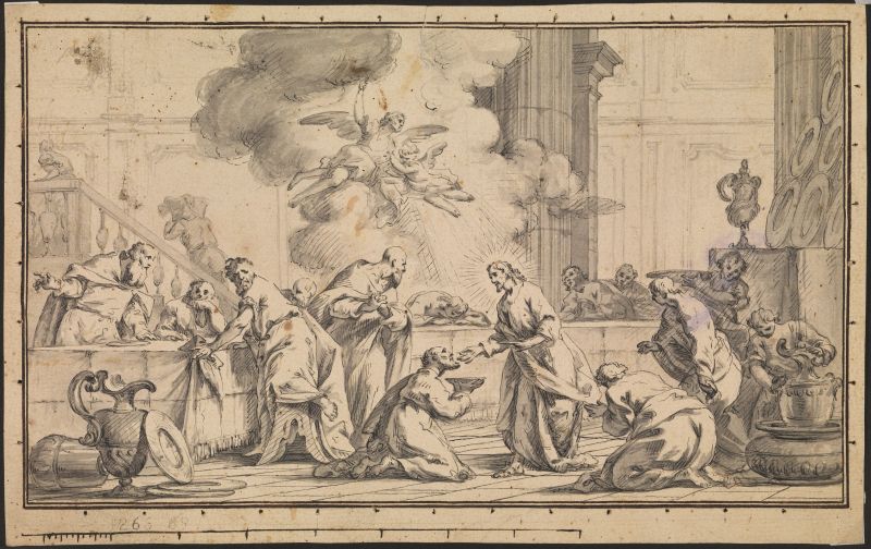 Scuola dell'Italia settentrionale, sec. XVIII                               - Auction Works on paper: 15th to 19th century drawings, paintings and prints - Pandolfini Casa d'Aste