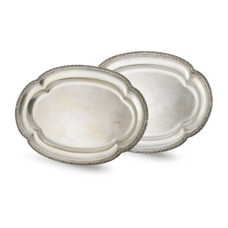 PAIR OF SILVER TRAYS, MILAN, 20TH CENTURY, MARKS OF MIRACOLI  - Auction Italian and european silvers - Pandolfini Casa d'Aste