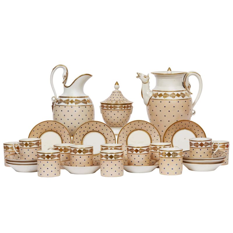 A COFFEE SERVICE, DOCCIA, GINORI MANUFACTORY, EARLY 19TH CENTURY  - Auction CERAMICA. MAIOLICHE E PORCELLANE DAL XVI AL XIX SECOLO - Pandolfini Casa d'Aste