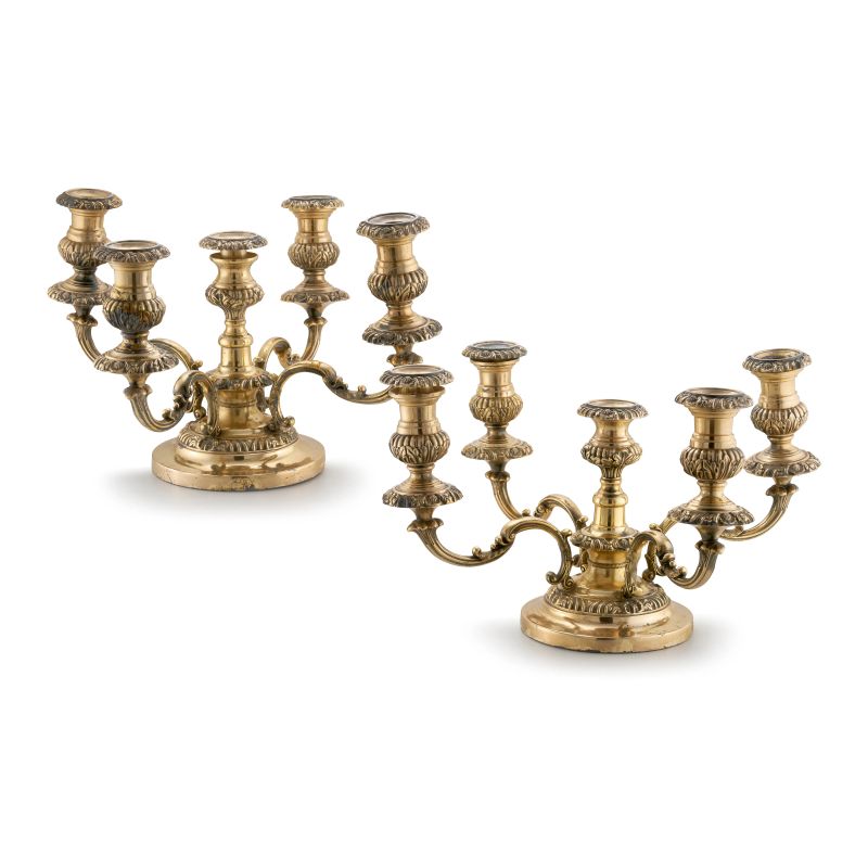 COPPIA DI CANDELABRI, INGHILTERRA, SECOLO XX  - Asta Argenti italiani ed europei - Pandolfini Casa d'Aste