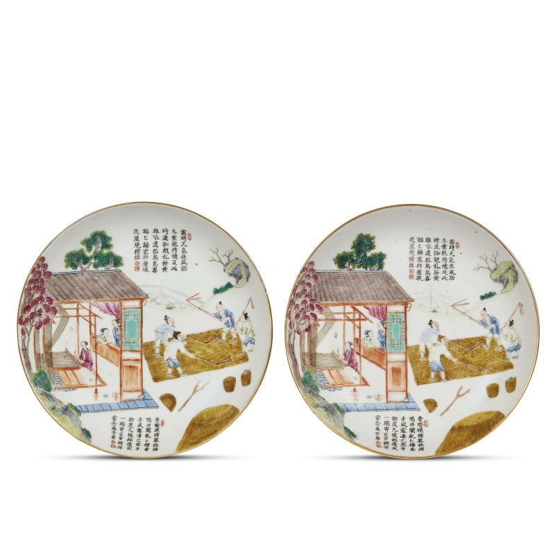 TWO PLATES, CHINA, REPUBLIC PERIOD (1912-1949)  - Auction Asian Art | &#19996;&#26041;&#33402;&#26415; - Pandolfini Casa d'Aste