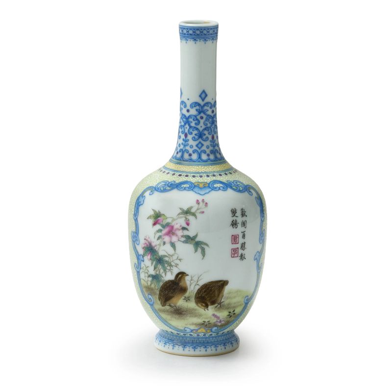 



A FALANGCAI PORCELAIN BOTTLE VASE, CHINA, QING DYNASTY, REPUBLIC PERIOD (1912-1949)  - Asta Arte Orientale | 东方艺术 - Pandolfini Casa d'Aste