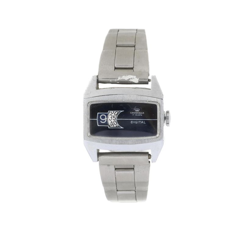 



CRONOMAX DIGITAL METAL AND STAINLESS STEEL WRISTWATCH  - Auction WATCHES - Pandolfini Casa d'Aste