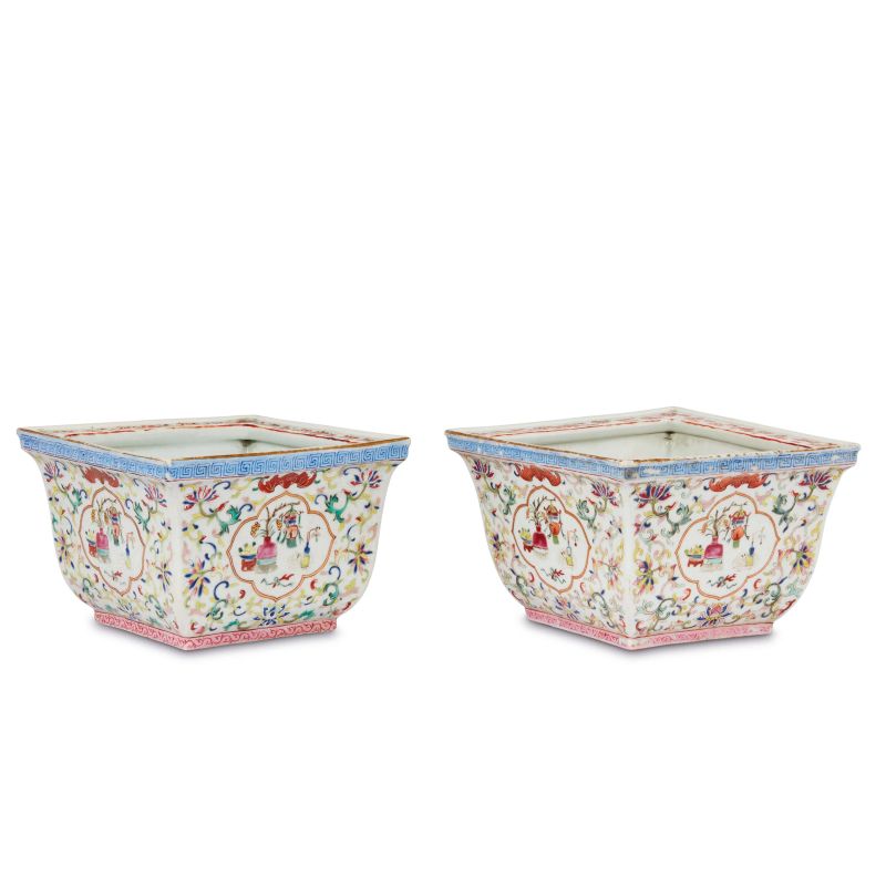 



COPPIA DI GIARDINIERE, CINA, DINASTIA QING, SEC. XIX  - Asta Arte Orientale | 东方艺术 - Pandolfini Casa d'Aste