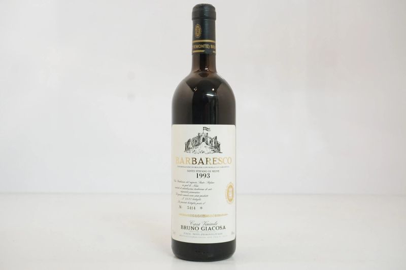      Barbaresco Santo Stefano Etichetta Bianca Bruno Giacosa 1993    - Asta ASTA A TEMPO | Smart Wine & Spirits - Pandolfini Casa d'Aste