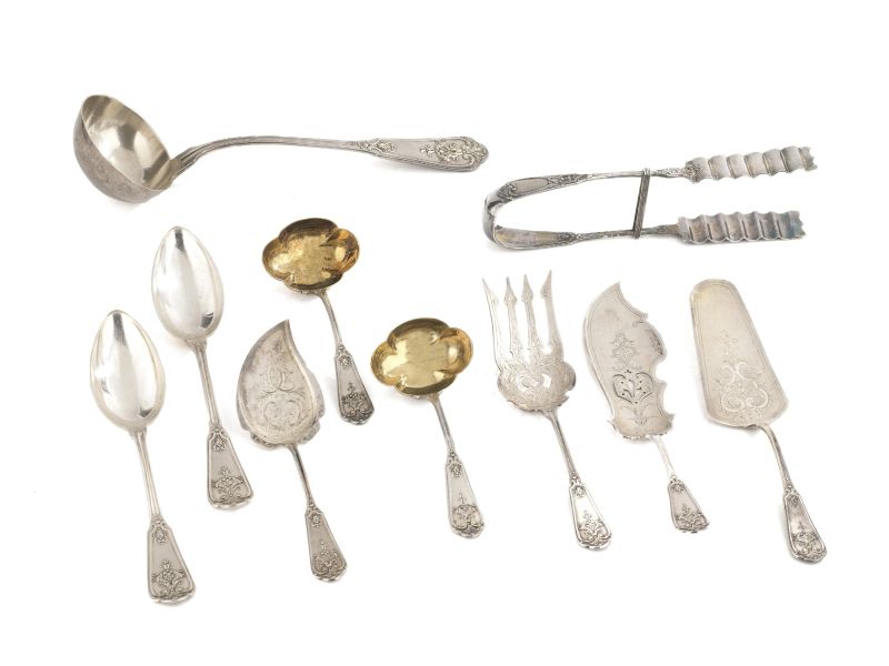 SERVIZIO DI POSATE, GERMANIA, FINE SECOLO XIX, ARGENTIERI BRUCKMANN &amp; SOHNE  - Auction ITALIAN AND EUROPEAN SILVER - Pandolfini Casa d'Aste