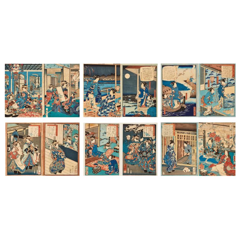 



GRUPPO DI DODICI XILOGRAFIE, GIAPPONE, PERIODO MEIJI, SEC. XIX  - Asta Asian Art | 东方艺术 - Pandolfini Casa d'Aste