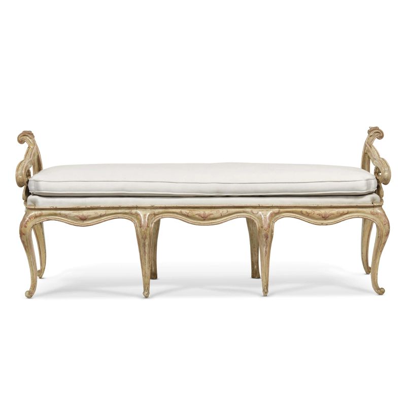 A VENETIAN BENCH, 18TH CENTURY  - Auction ONLINE AUCTION | ARREDARE CON STILE. MOBILI E OGGETTI D'ARTE - Pandolfini Casa d'Aste