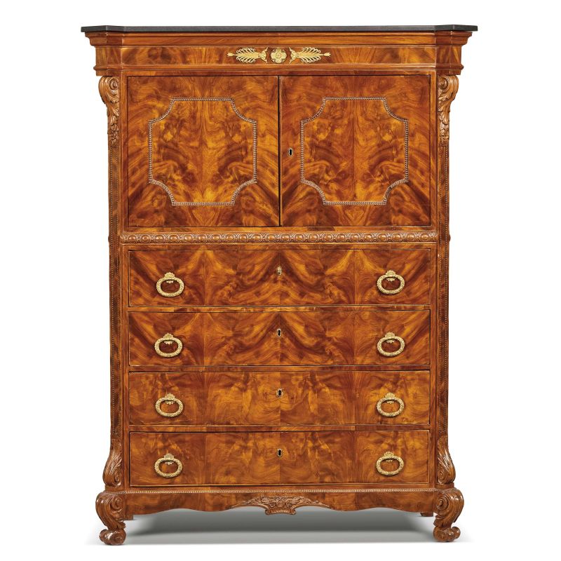 A FRENCH SIDEBOARD, 19TH CENTURY  - Auction INTERNATIONAL FINE ART AND AN IMPORTANT COLLECTION OF PENDULES “AU BON SAUVAGE” - Pandolfini Casa d'Aste