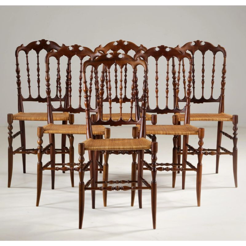 



SEI SEDIE  - Asta DESIGN E ARTI DECORATIVE DEL '900 - Pandolfini Casa d'Aste