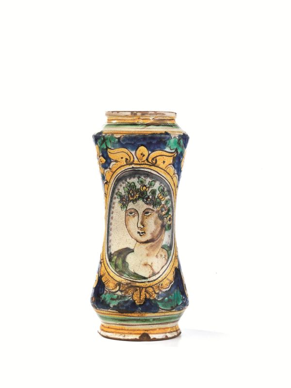 ALBARELLO, CALTAGIRONE, FINE SECOLO XVII  - Auction TIMED AUCTION | PAINTINGS, SCULPTURES, SILVER , FURNITURE AND  WORKS OF ART - Pandolfini Casa d'Aste