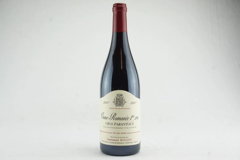 Vosne-Roman&eacute;e Au Cros Parantoux Domaine Emmanuel Rouget 2007  - Auction THE SIGNIFICANCE OF PASSION - Fine and Rare Wine - Pandolfini Casa d'Aste