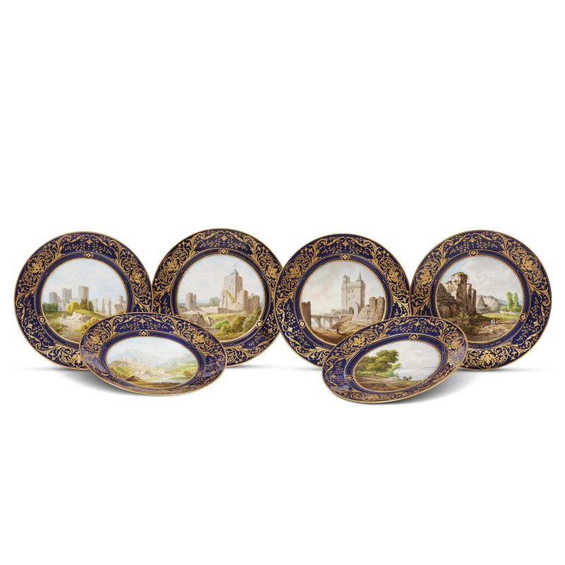 SEI PIATTI, FRANCIA, MANIFATTURA DI SEVRES, 1859-1865  - Asta ASTA A TEMPO | CERAMICA. MAIOLICHE E PORCELLANE DAL XVI AL XIX SECOLO - Pandolfini Casa d'Aste