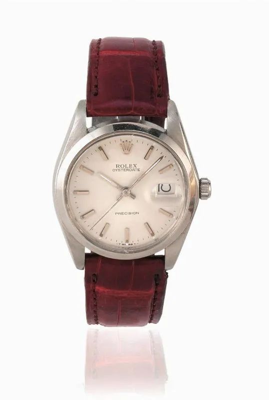 OROLOGIO DA POLSO ROLEX OYSTERDATE PRECISION, REF. 6694/0, CASSA N. 3'640&rsquo;858, 1974 CIRCA, IN ACCIAIO, CON SCATOLA  - Auction Fine Jewels and Watches - Pandolfini Casa d'Aste