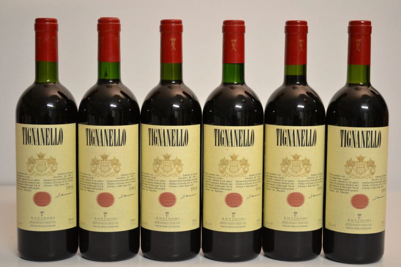 Tignanello Antinori 1991  - Asta Una Prestigiosa Selezione di Vini e Distillati da Collezioni Private - Pandolfini Casa d'Aste