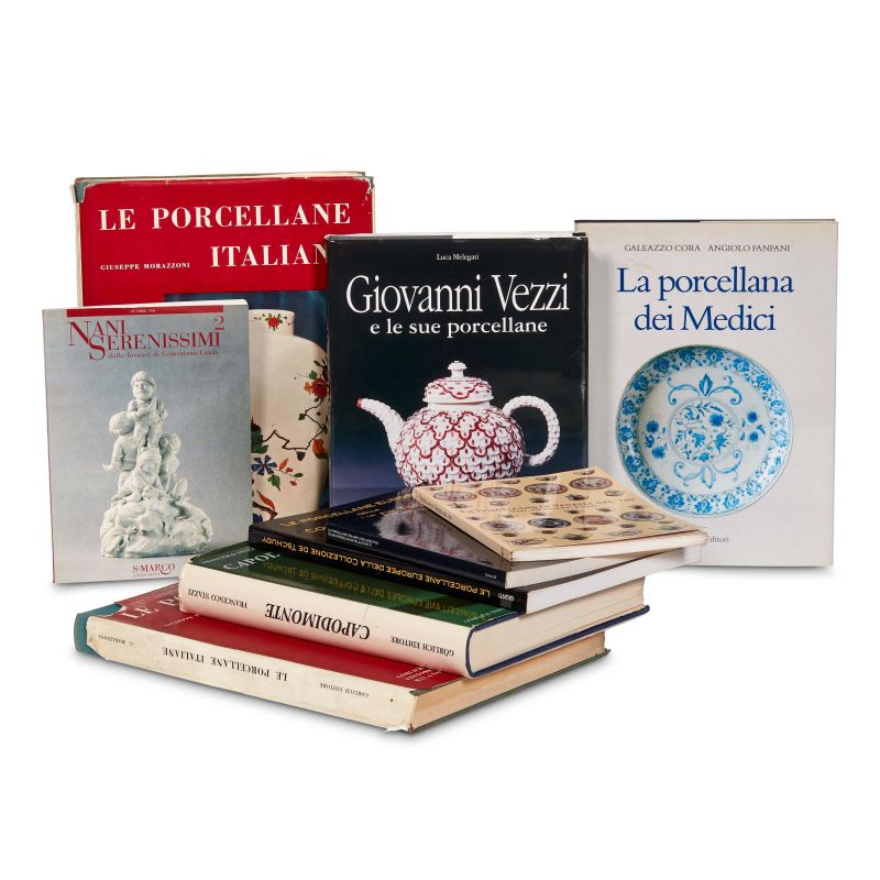 



PORCELAIN. ITALY. Lot of nine books  - Auction CERAMICS. MAJOLICA AND PORCELAIN FROM THE RENAISSANCE TO THE 18TH CENTURY - Pandolfini Casa d'Aste