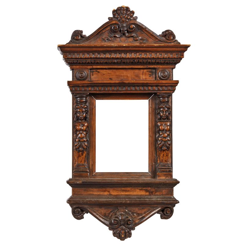 CORNICE A EDICOLA DI GUSTO CINQUECENTESCO, SECOLO XIX  - Asta L'ARTE DI ORNARE I QUADRI: CORNICI DAL RINASCIMENTO ALL'OTTOCENTO - Pandolfini Casa d'Aste