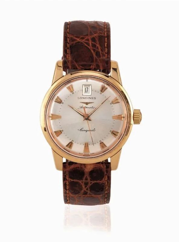 OROLOGIO DA POLSO LONGINES AUTOMATIC CONQUEST, REF. 7290 633, ANNI &rsquo;60, IN ORO GIALLO, CON SCATOLA  - Auction Fine Jewels and Watches - Pandolfini Casa d'Aste