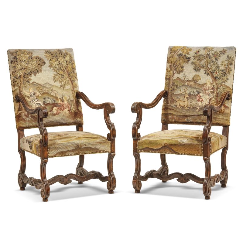 A PAIR OF LOMBARD ARMCHAIR, EARLY 18TH CENTURY  - Auction FURNITURE AND WORKS OF ART FROM PRIVATE COLLECTIONS - Pandolfini Casa d'Aste