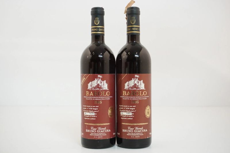 Barolo Falletto di Serra Lunga d&rsquo;Alba Riserva Etichetta Rossa Bruno Giacosa 1985  - Auction FINE WINES AND SPIRITS - Pandolfini Casa d'Aste