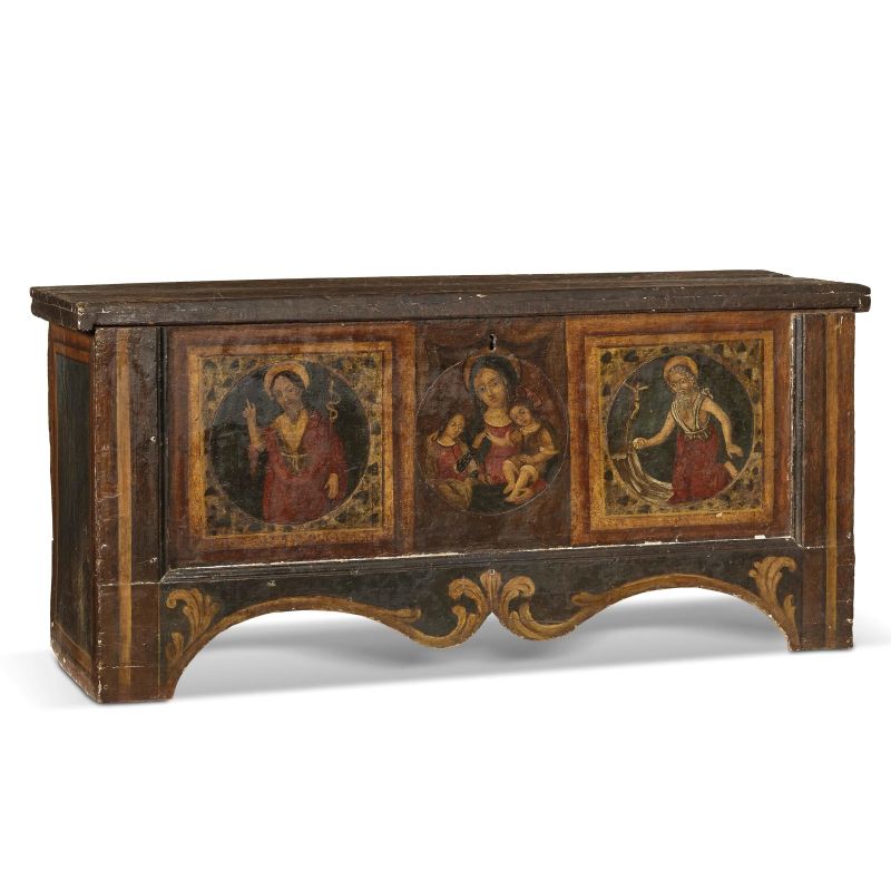 A TUSCAN CASSONE, EARLY 17TH CENTURY  - Auction FURNITURE AND WORKS OF ART FROM PRIVATE COLLECTIONS - Pandolfini Casa d'Aste