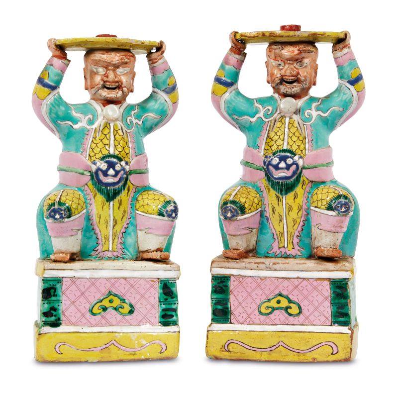 



PAIR OF INCENSE HOLDERS, CHINA, QING DYNASTY, 19TH CENTURY  - Auction Asian Art | 东方艺术 - Pandolfini Casa d'Aste