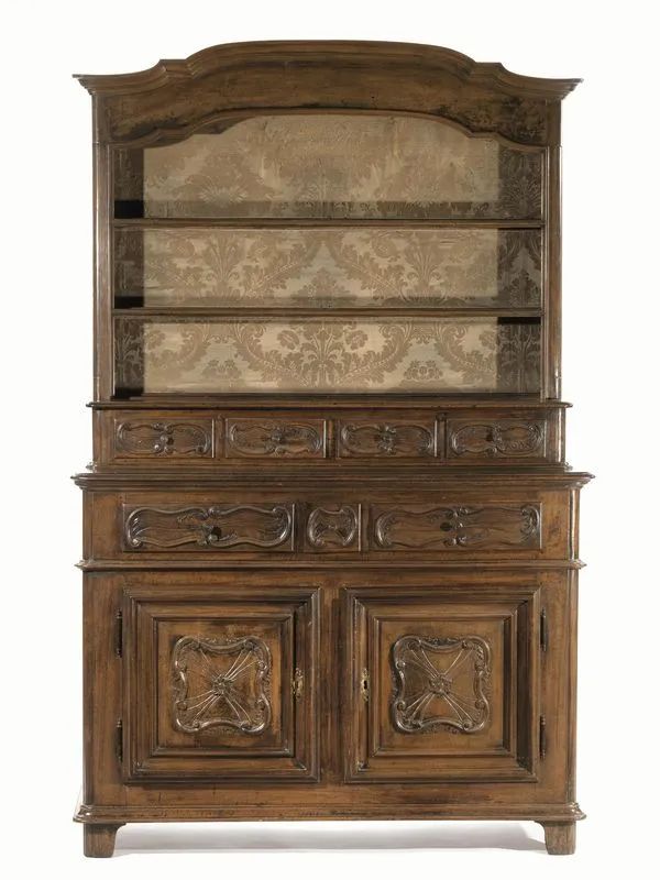 CREDENZA CON ALZATA, PIEMONTE PRIMA MET&Agrave; SEC. XVIII  - Auction European Furniture and Works of Art - Pandolfini Casa d'Aste