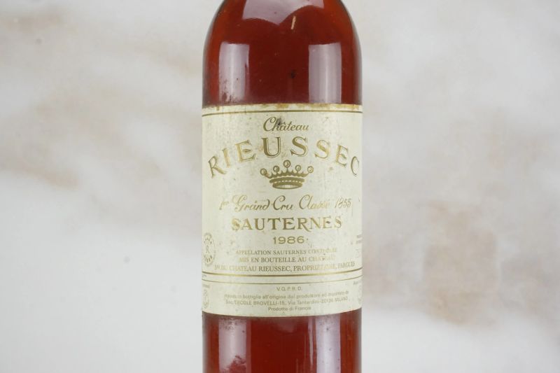 Château Rieussec 1986  - Asta Smart Wine 2.0 | Asta Online - Pandolfini Casa d'Aste
