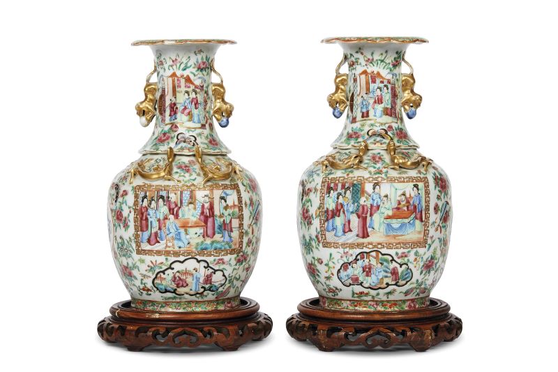 A PAIR OF VASES, CHINA, QING DYNASTY, 19TH CENTURY  - Auction ASIAN ART / &#19996;&#26041;&#33402;&#26415;   - Pandolfini Casa d'Aste