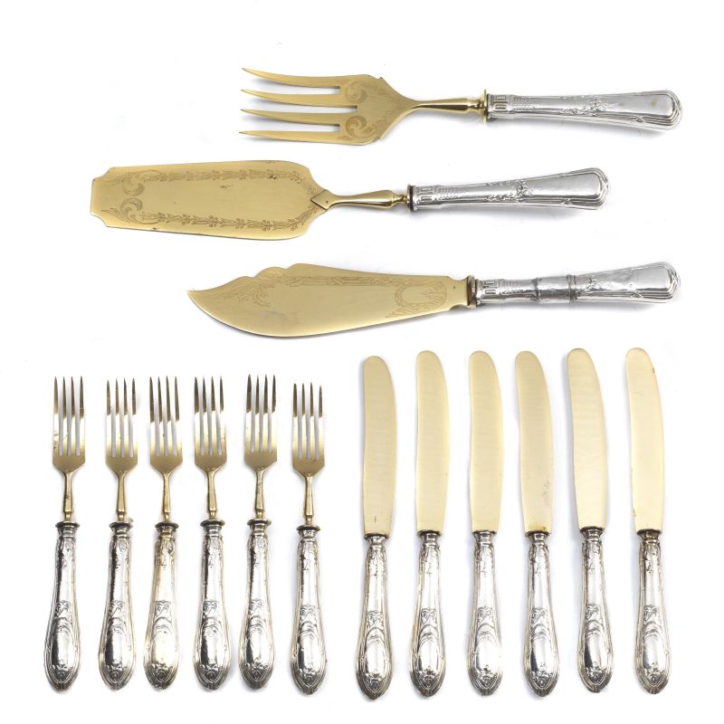 A DESSERT CUTLERY SERVICE, GERMANY, 20TH CENTURY  - Auction TIME AUCTION| SILVER - Pandolfini Casa d'Aste