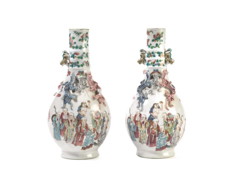 COPPIA DI VASI, CINA, TARDA DINASTIA QING, SEC. XIX-XX  - Auction Asian Art - Pandolfini Casa d'Aste