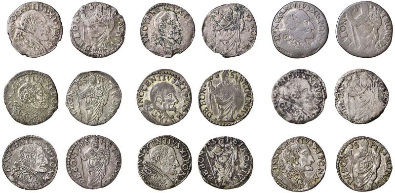 INNOCENZO XI (BENEDETTO ODESCALCHI, 21 SETTEMBRE 1676 - 12 AGOSTO 1689), 9 MURAIOLE  - Auction Collectible coins and medals. From the Middle Ages to the 20th century. - Pandolfini Casa d'Aste