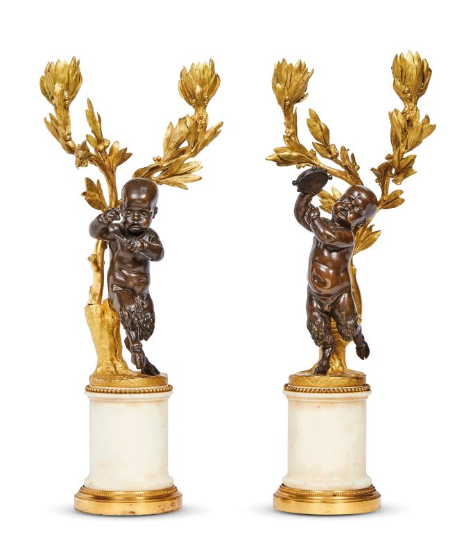      COPPIA DI CANDELABRI, FRANCIA, SECOLO XIX   - Auction INTERNATIONAL furniture and works of art - Pandolfini Casa d'Aste