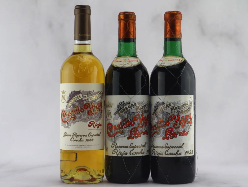 



Selezione Rioja Gran Reserva Especial Castillo Ygay Marqu&eacute;s de Murrieta   - Asta Vini Pregiati da una Ricercata Collezione - Pandolfini Casa d'Aste