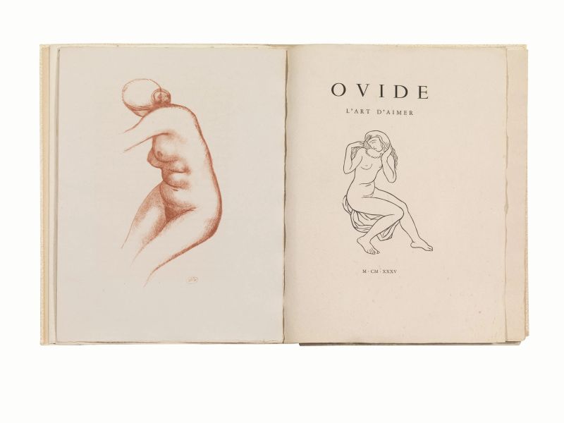 (Edizioni di pregio &ndash; Illustrati 900) MAILLOL, Aristide &ndash; OVIDIO. Ovide. L&rsquo;Art d&rsquo;Aimer. (Losanna), (Gonin), 1935.  - Auction Book, manuscripts AND AUTOGRAPHS - Pandolfini Casa d'Aste